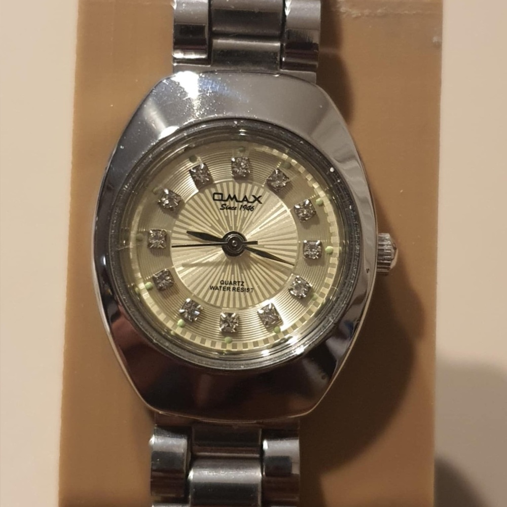 Omax WP3900 Silver Rhinestone Stainless Steel Women's Watch